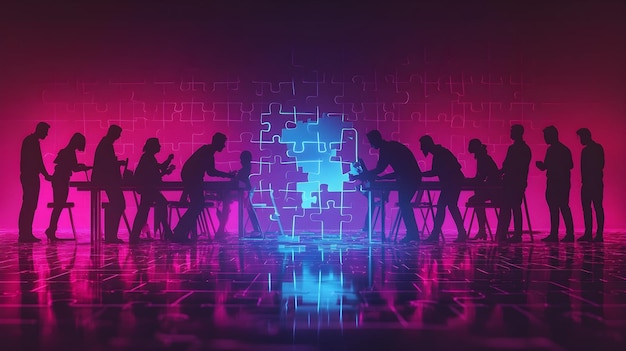 Equipo colaborando en taller